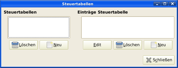 Editor Steuertabellen-Editor