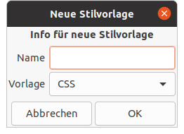 Eine neue Stilvorlagen erstellen
