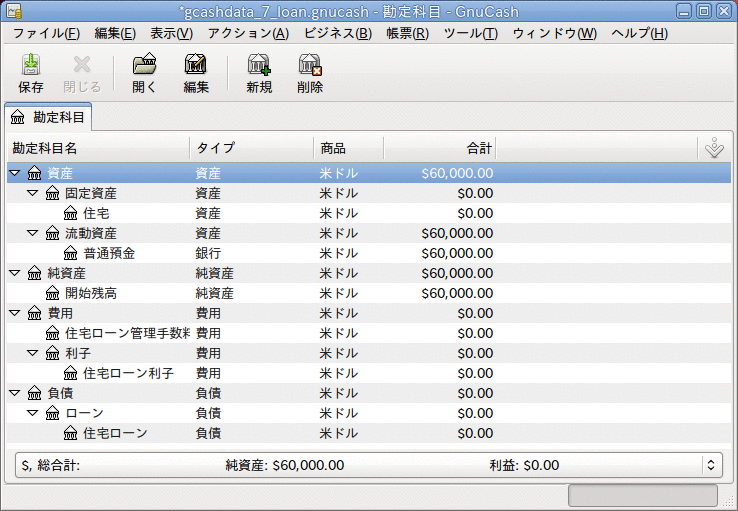 ローンを受け取る前の勘定科目