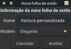Janela Nova folha de estilo