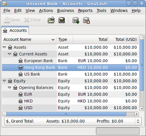 Initial multi currency Account Bank Setup